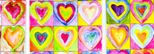 Мастер-класс для детей: как нарисовать картину с сердечками в стиле Кандинского 