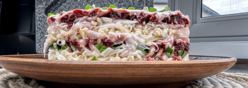 Рецепт смачного і красивого салатику шарами