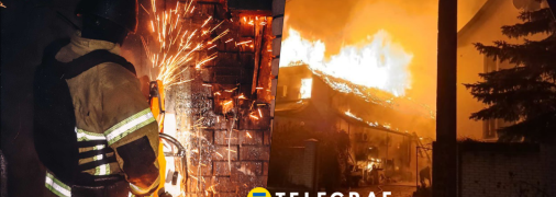 Последствия атаки дронов в Киевской области