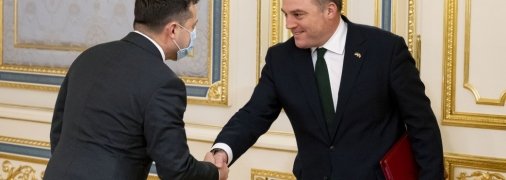 Президент Зеленський зустрівся з міністром оборони Великобританії Уоллесом під час візиту останнього до Києва