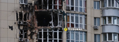 Последствия одной из атак по Киеву