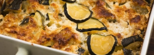 Необычная творожная запеканка с кабачками