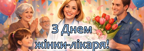 Привітайте близьких жінок-лікарів зі святом 3 лютого