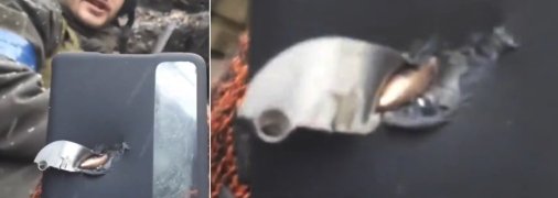 Вражеская пуля попала в телефон