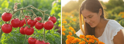 Ця рослина не тільки стане гарним сусідом для томатів, а й порадує яскравими квітами