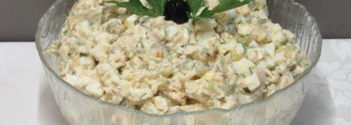 Рыбный салат “Сытый гость”