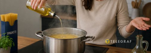 Неправильно добавлять масло к макаронам
