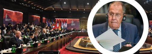 лаврову приходится выслушивать упреки об отсутствии путина и призывы прекратить войну