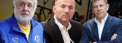 Ігор Коломойський, Павло Фукс та Віталій Хомутиннік (зліва направо) завчасно підготувались зустрічати менеджерів АРМА