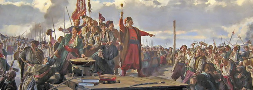 Казацкая рада/Картина Николая Овечкина