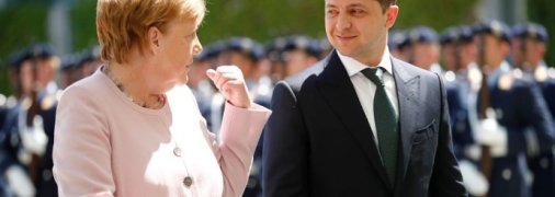 Ангела Меркель и Владимир Зеленский