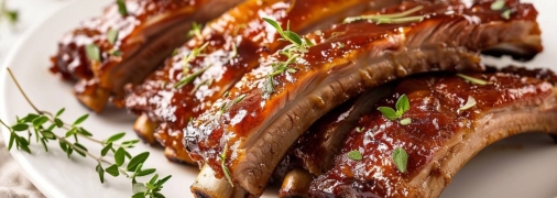 Запеченные ребра – вариант удачного ужина (изображение создано с помощью ИИ)