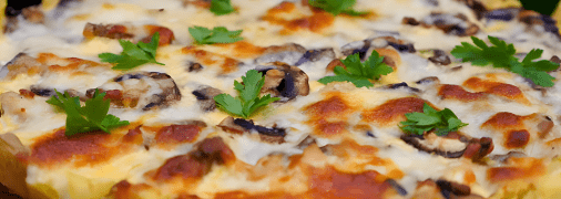 Швидкий пиріг із куркою та печерицями