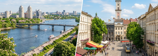 Погода в Киеве и Львове