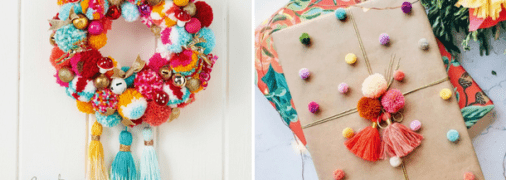 Мягкие и пушистые: новогодние украшения из помпонов своими руками