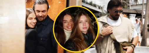 Александр Усик и Екатерина Усик с дочерью Елизаветой