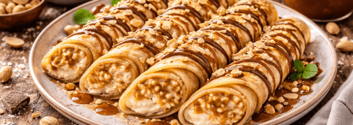 Млинці з горіхами та згущенкою