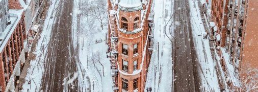 Снігопад у місті