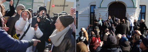 У Лавры настоящее человеческое столпотворение