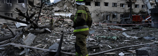 Ракета попала в дом в Соломенском районе