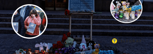 Вшанування загиблих людей у Маріуполі