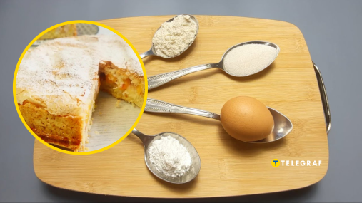 Бисквитный пирог "4 ложки" для ленивых и занятых: взбил — и в духовку