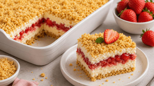 Вкусно как пломбир и торт одновременно: этот клубничный десерт без выпечки станет хитом лета (видео)