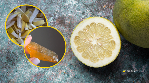 Не выбрасывайте кожуру помело: из нее получаются цукаты, как мармелад