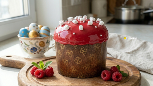 Яркая, глянцевая, идеальная: ягодная глазурь, которая держится на паске и не трескается