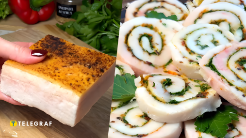 Секрет в начинке: этот рулет из сала домашние съедят еще до борща (видео)