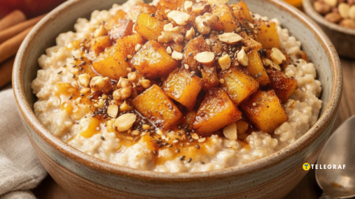 Не просто каша, а настоящее наслаждение: как приготовить полезную овсянку с ароматными яблоками