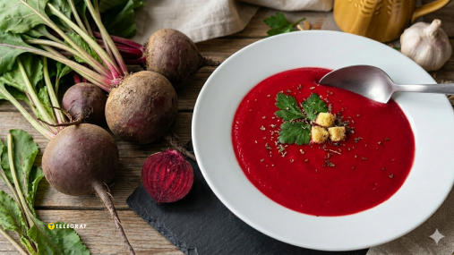 Ярче борща и нежнее пюре: рецепт легкого супа со свеклой (видео)