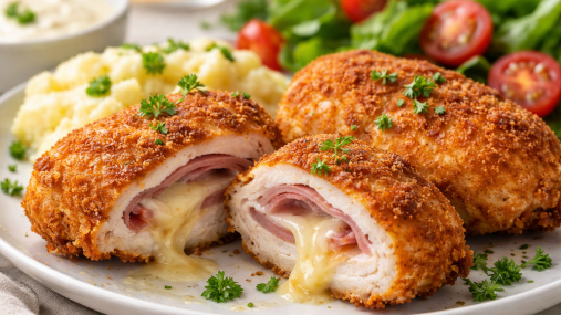 Готовятся мгновенно, вкус – как из ресторана: куриные конвертики с ветчиной и сыром (видео)