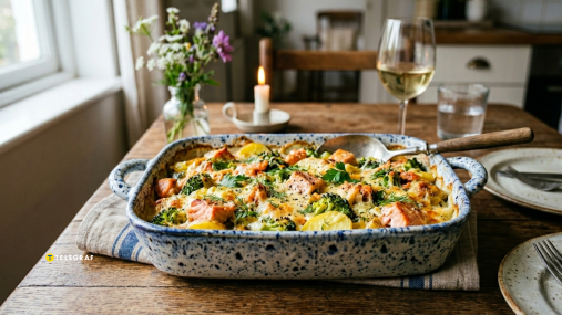 Подготовила ингредиенты, залила сливками — и ужин готов. Запеканка с рыбой получается с первого раза