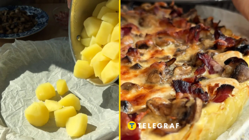 Картофель и немного мяса: роскошное блюдо, на которое вы потратите несколько минут (видео)