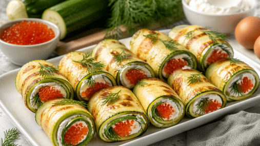 Готовятся в считанные минуты: рецепт рулетиков из кабачков с вкусной начинкой (видео)