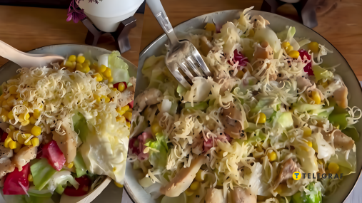 Идеальный свежий салат за 10 минут: рецепт с курицей и айсбергом (видео)