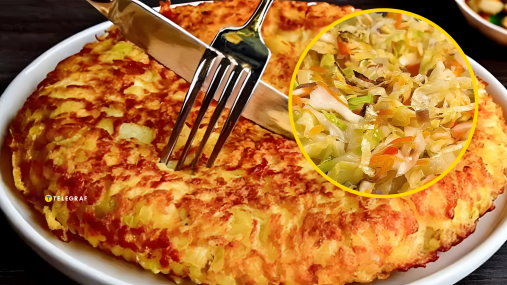 Когда дома есть только капуста, морковь и яйца: запеканка на сковороде, которая вкусная даже холодной