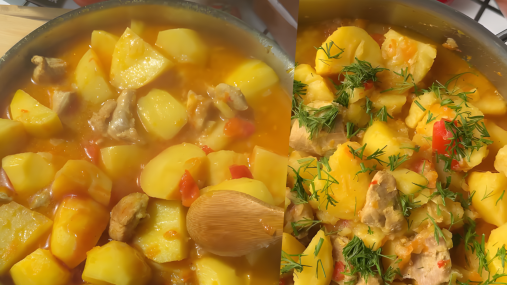 Тушеная картошка с мясом: когда одно блюдо заменяет весь обед