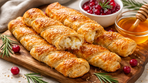 Приготовите, пока едут гости: хрустящая творожная закуска из слоеного теста (видео)