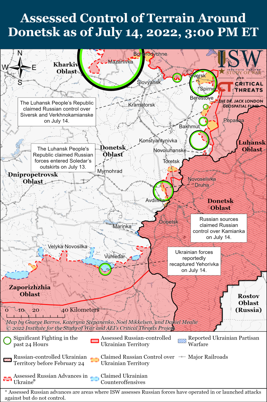 Карта боев на донбассе