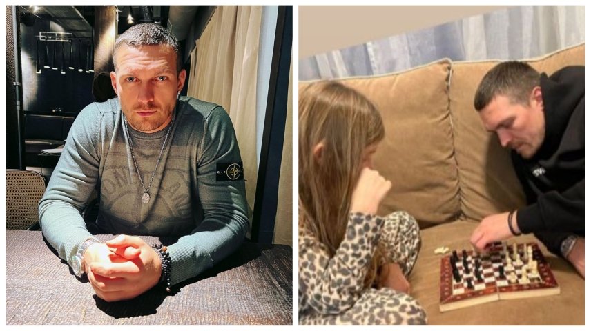 Александр Усик проиграл в шахматы своей дочери Елизавете